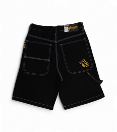 לצפייה במוצר HiRock Workwear Black Shorts – Yellow Stitch Logo